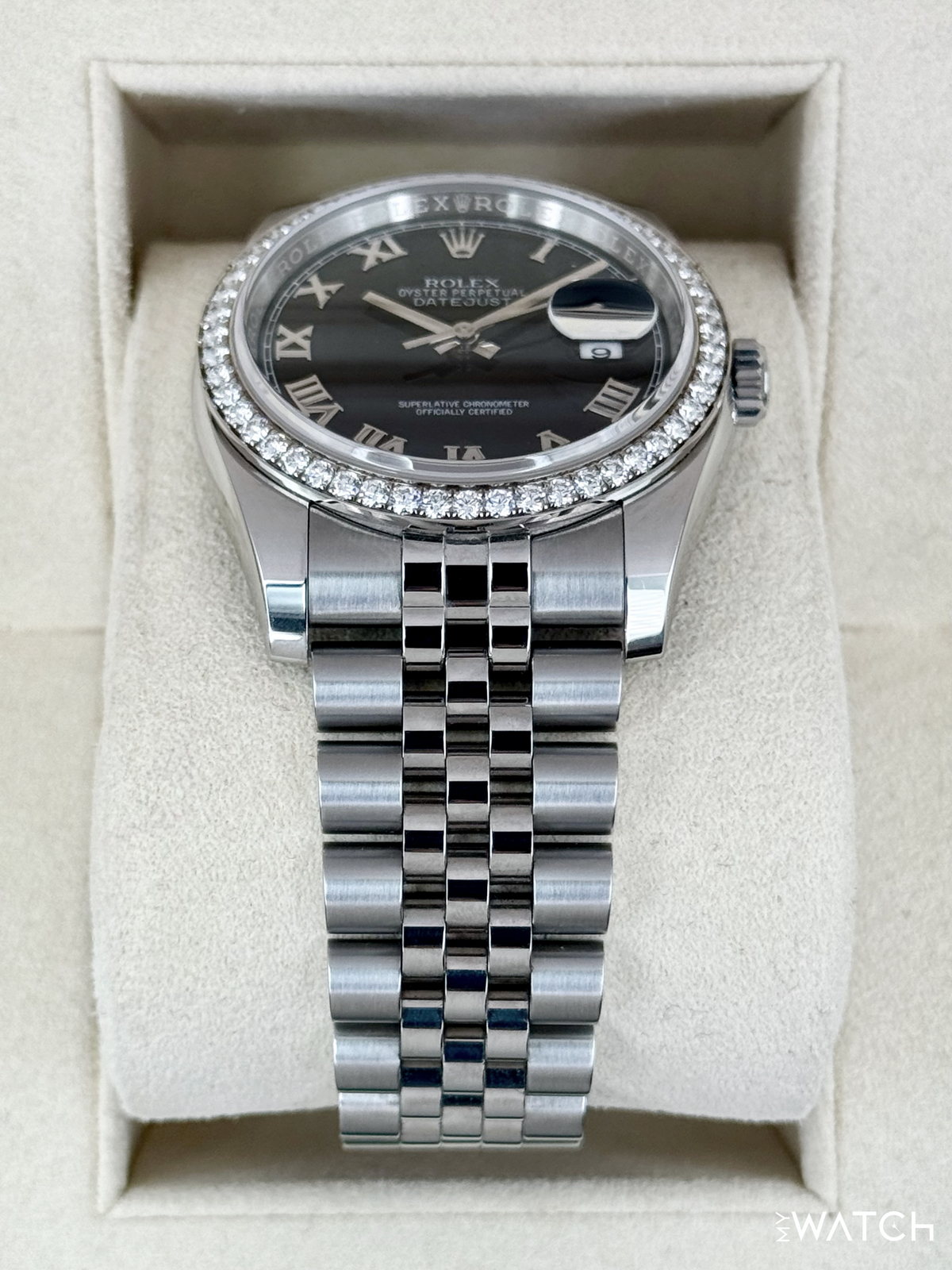 2017 Rolex Datejust 36mm 116244 Stainless Steel Jubilee Black Dial