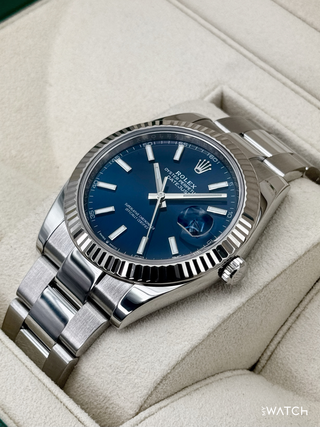 2021 Rolex Datejust 41mm 126334 Stainless Steel Oyster Blue Dial