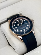 2023 Rolex Yacht-Master 40mm 126655 Rose Gold Oysterflex Black Dial