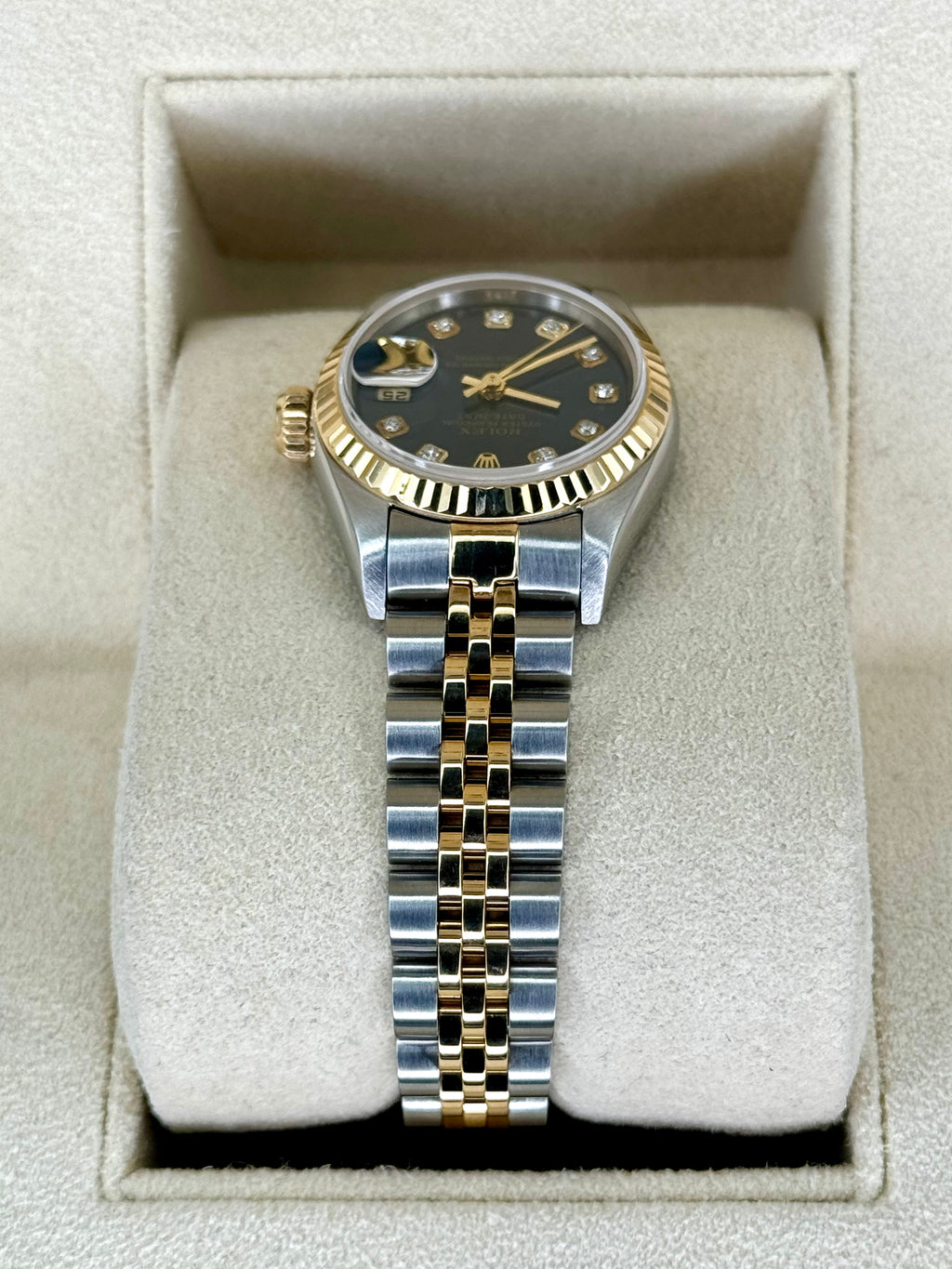 Rolex Lady-Datejust 28mm 79173 Two-Tone Blue 10 Diamond Dial