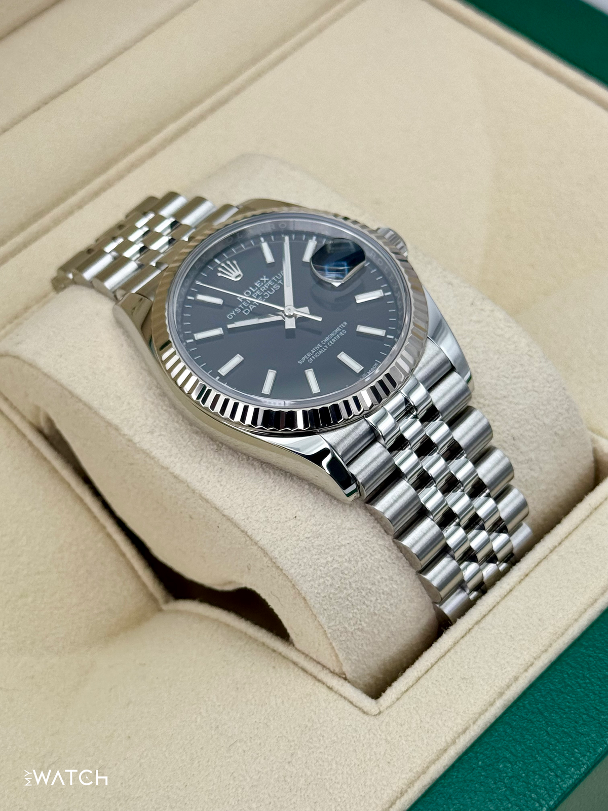 2021 Rolex Datejust 36mm 126234 Stainless Steel Jubilee Black Dial