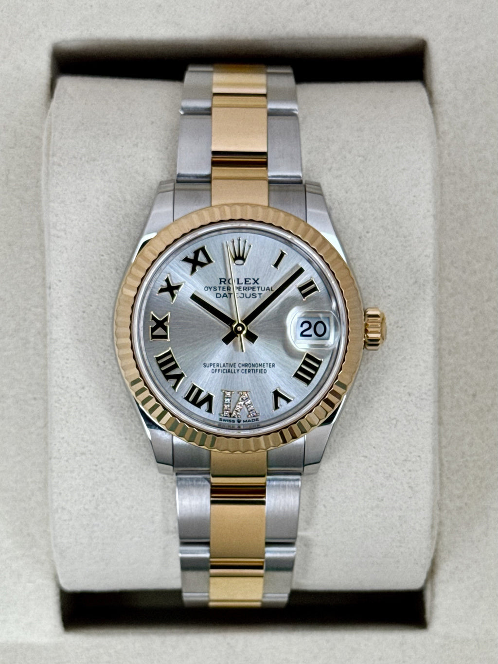 NEW 2026 Rolex Datejust 31mm 278273 Two-Tone Oyster Silver Diamond Dial