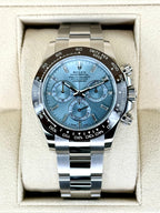 2023 Rolex Daytona 40mm 116506 Platinum Ice Blue Diamond Dial