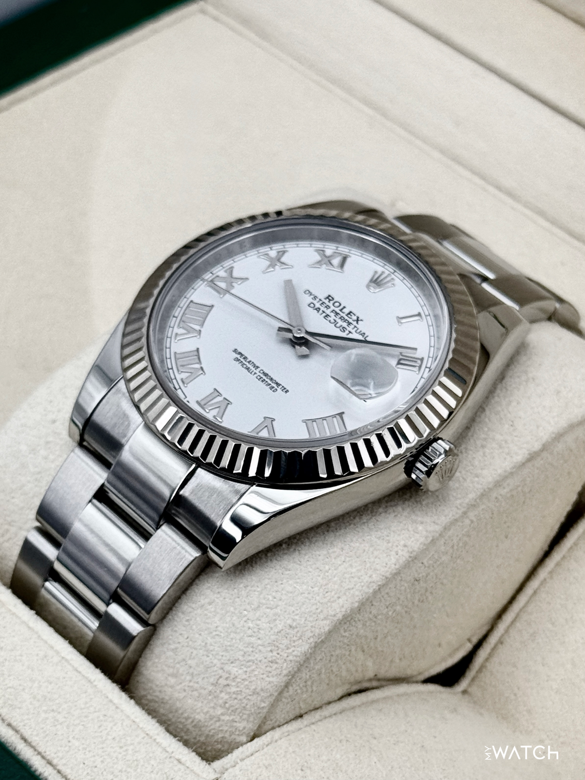 2019 Rolex Datejust 41mm 126334 Stainless Steel Oyster White Roman Numeral Dial