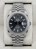 2024 Rolex Datejust 41mm 126300 Stainless Steel Jubilee Rhodium Dial