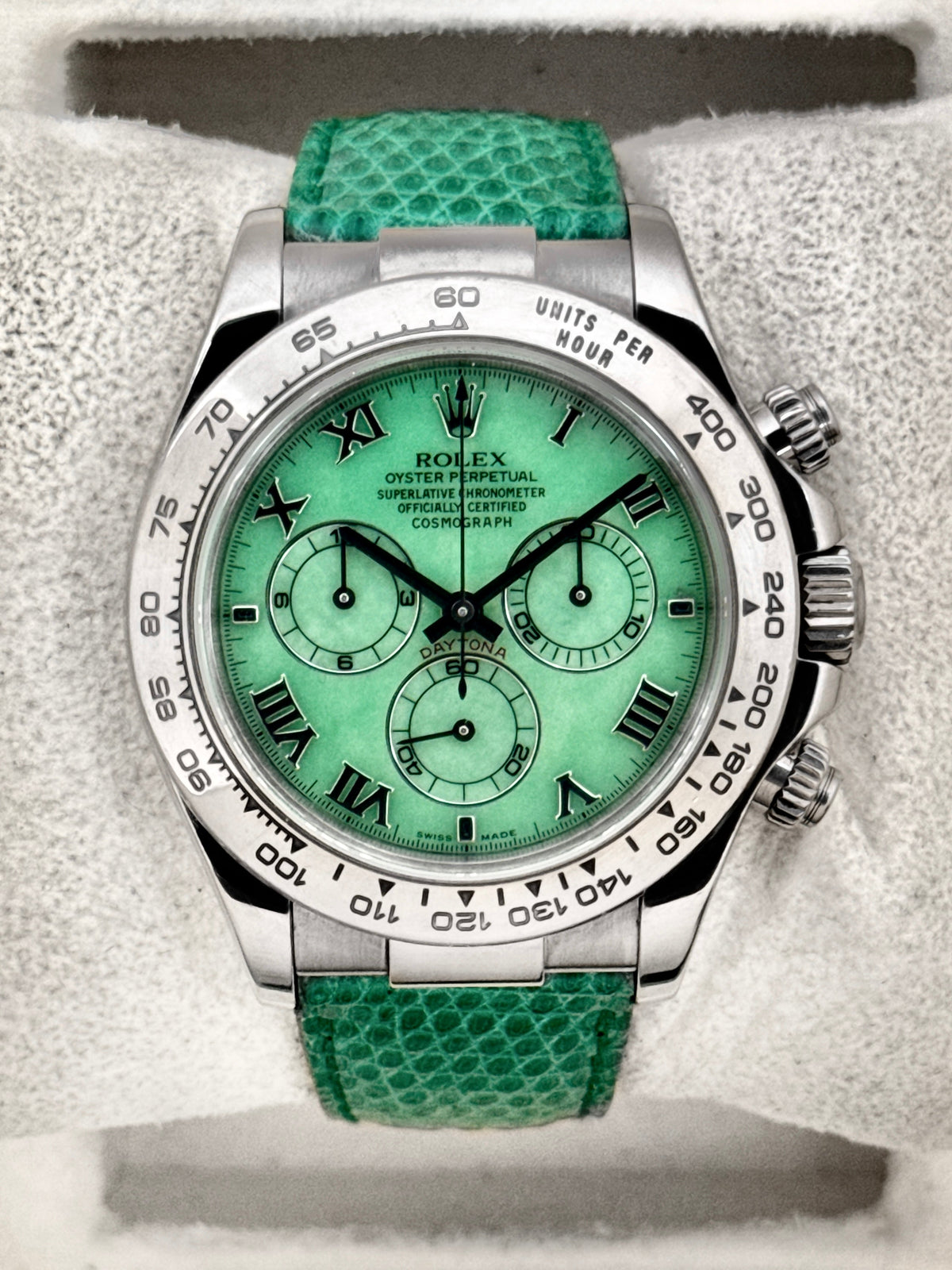 2000 Rolex Daytona 40mm 116519 White Gold Green Dial