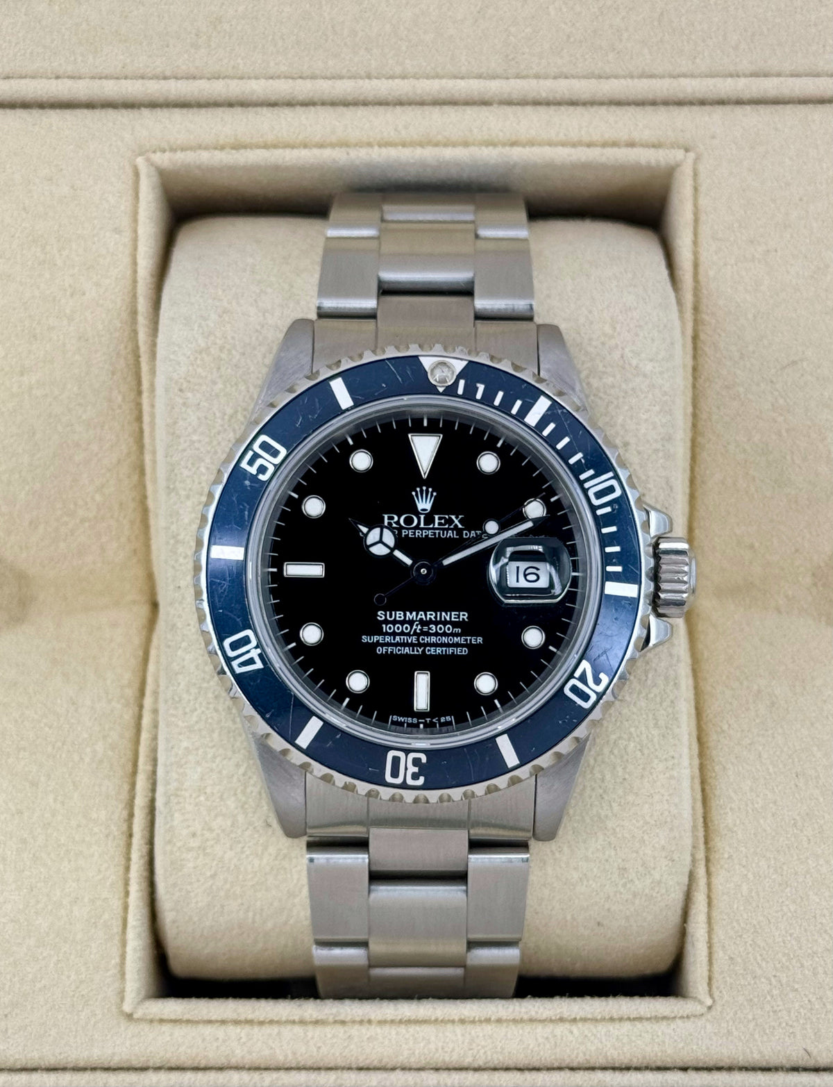 1985 Rolex Submariner 40mm 16800 Stainless Steel Ghost Bezel Black Dial