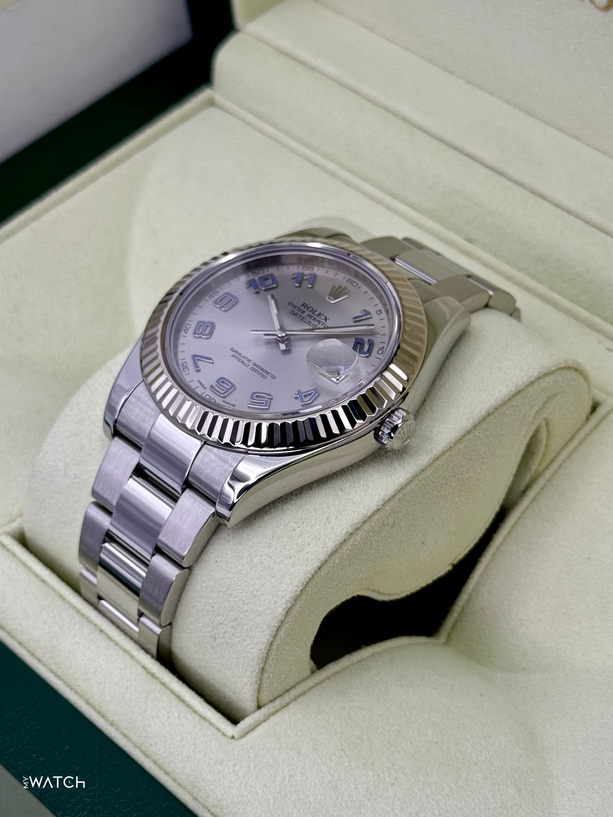 2017 Rolex Datejust II 41mm 116334 Stainless Steel Oyster Silver Numerical Dial