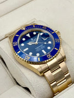 2022 Rolex Submariner "Bluesy" 41mm 126618LB Yellow Gold Blue Dial