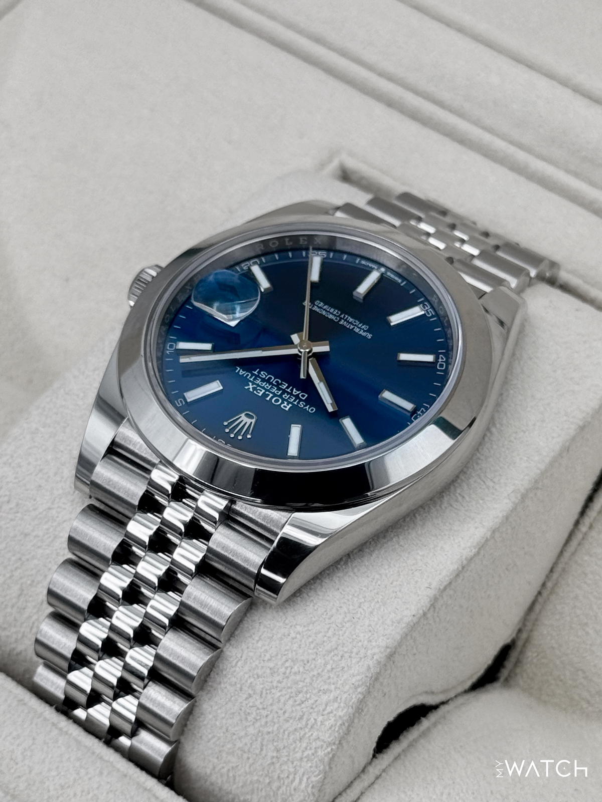 NEW 2023 Rolex Datejust 41mm 126300 Stainless Steel Jubilee Blue Dial