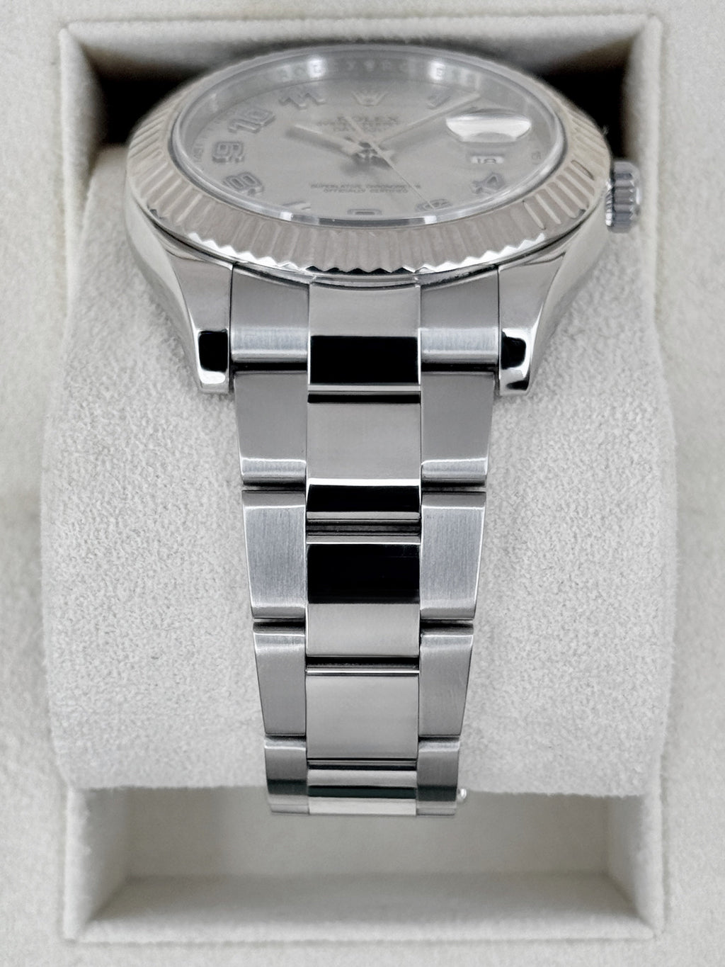 2010 Rolex Datejust II 41mm 116334 Stainless Steel Oyster Silver Dial