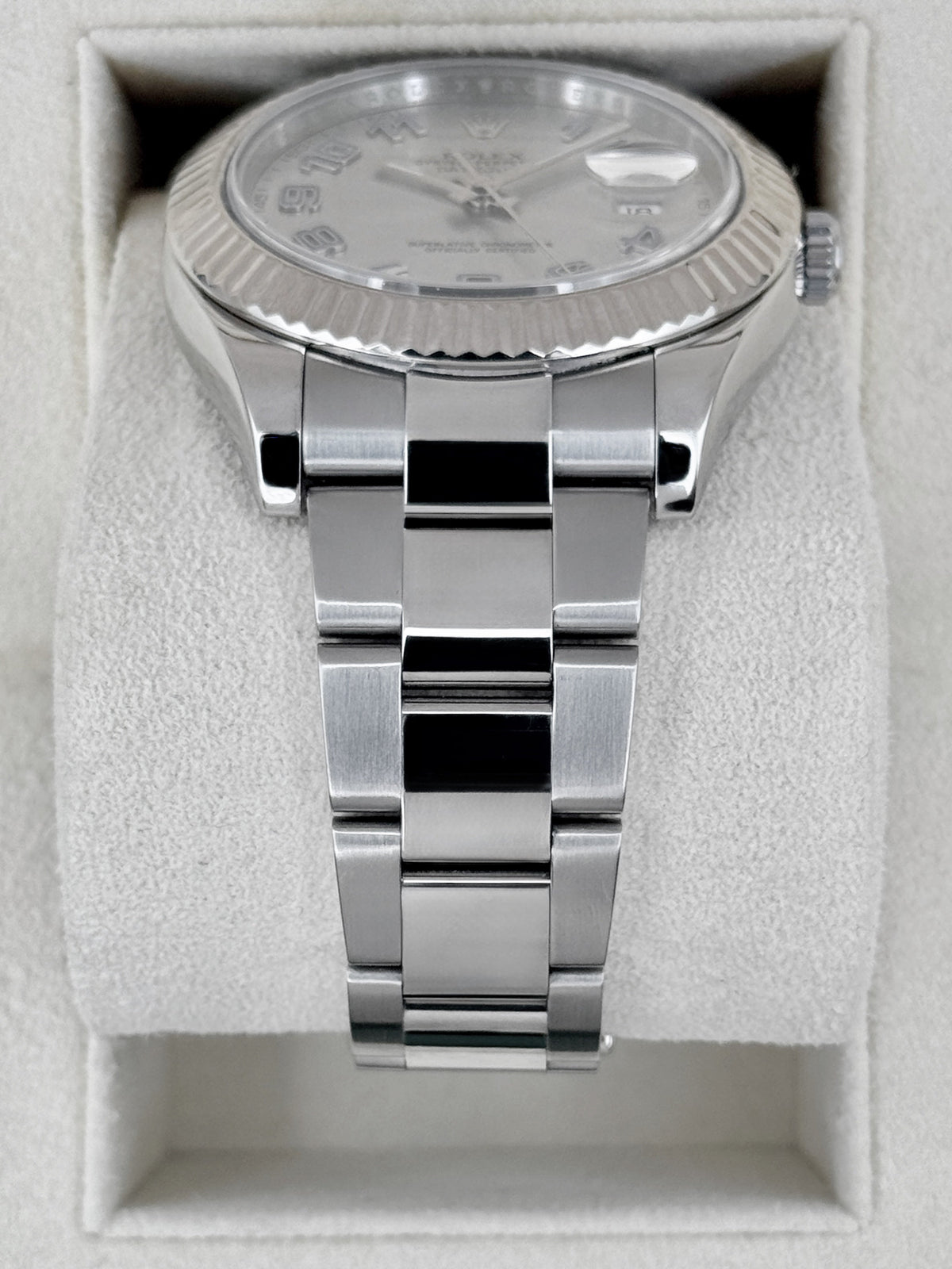 2010 Rolex Datejust II 41mm 116334 Stainless Steel Oyster Silver Dial