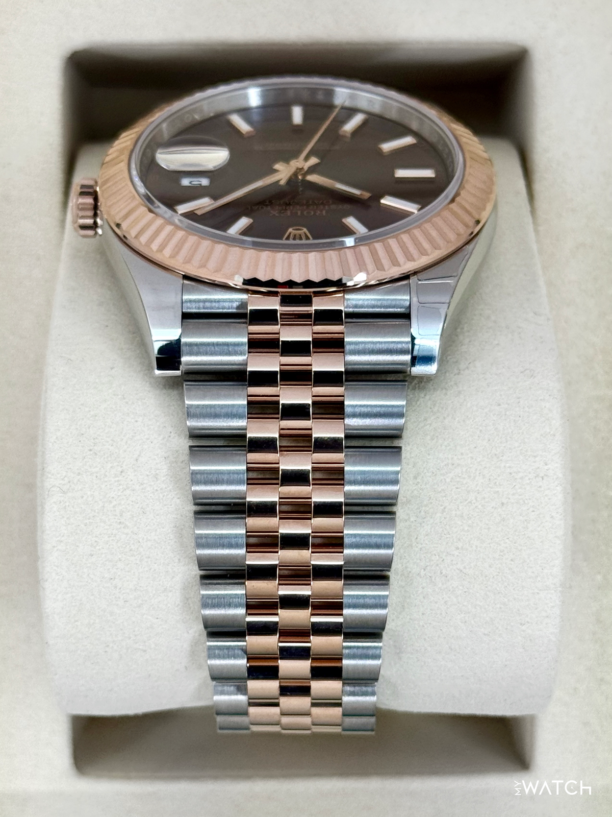 NEW 2026 Rolex Datejust 41mm 126331 Two-Tone Rose Gold Chocolate Dial (STICKERED)