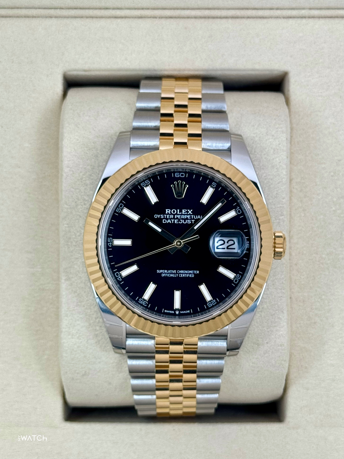 NEW 2025 Rolex Datejust 41mm 126333 Two-Tone Jubilee Black Dial (STICKERED)