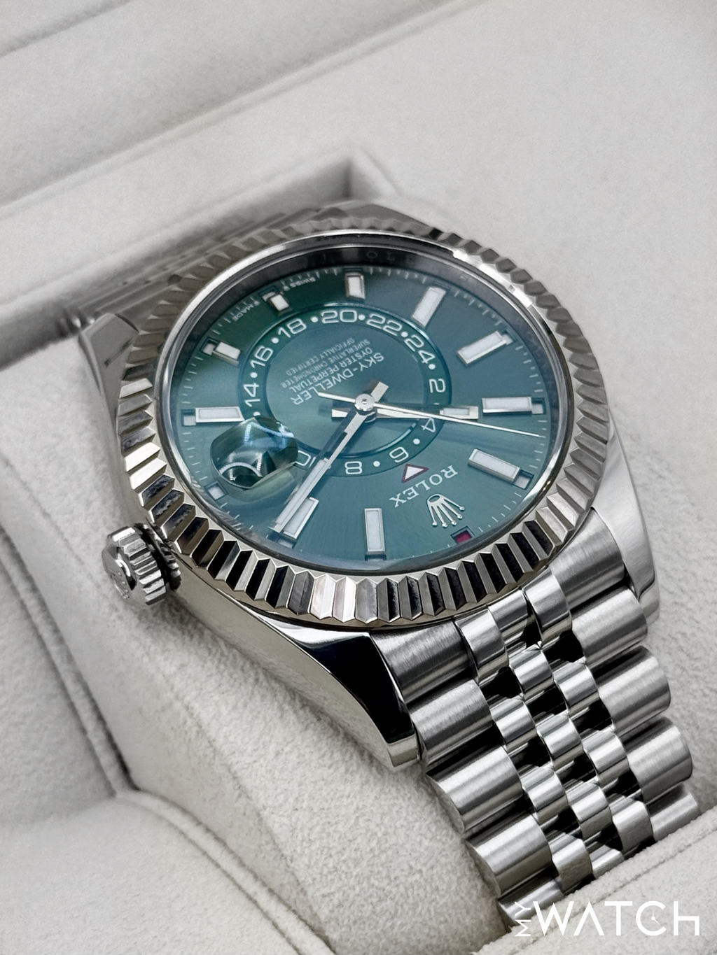 2023 Rolex Sky-Dweller 42mm 336934 Jubilee Green Dial
