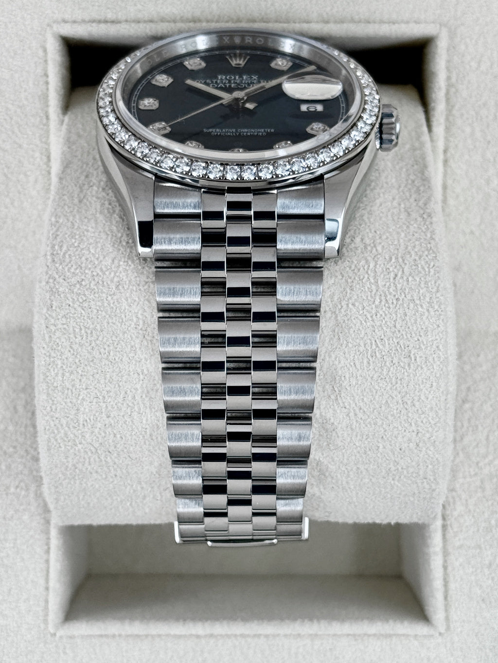 2024 Rolex Datejust 36mm 126284RBR Stainless Steel Jubilee Blue Diamond Dial