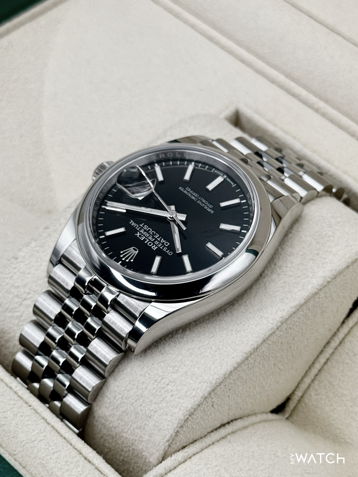 2024 Rolex Datejust 36mm 126200 Stainless Steel Jubilee Black Dial