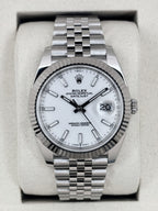2025 Rolex Datejust 41mm 126334 Stainless Steel Jubilee White Dial