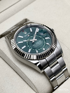 2025 Rolex Sky-Dweller 42mm 336934 Stainless Steel Oyster Green Dial