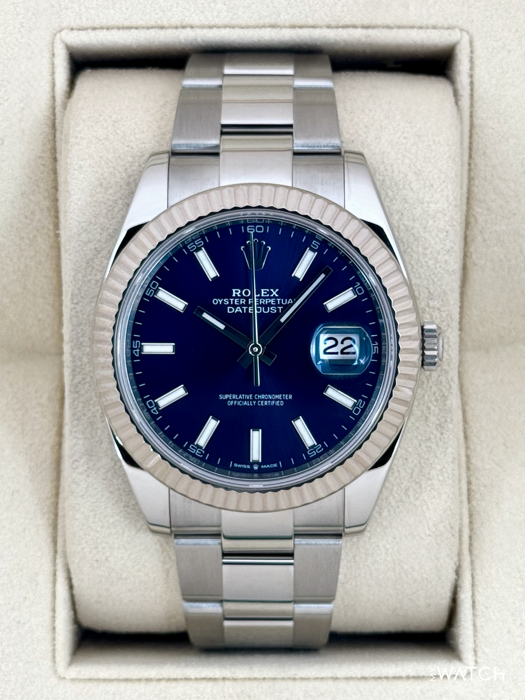 2021 Rolex Datejust 41mm 126334 Stainless Steel Oyster Blue Dial
