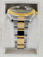2010 Rolex Datejust II 41mm 116333 Two-Tone Oyster Grey Black Roman Numeral Dial