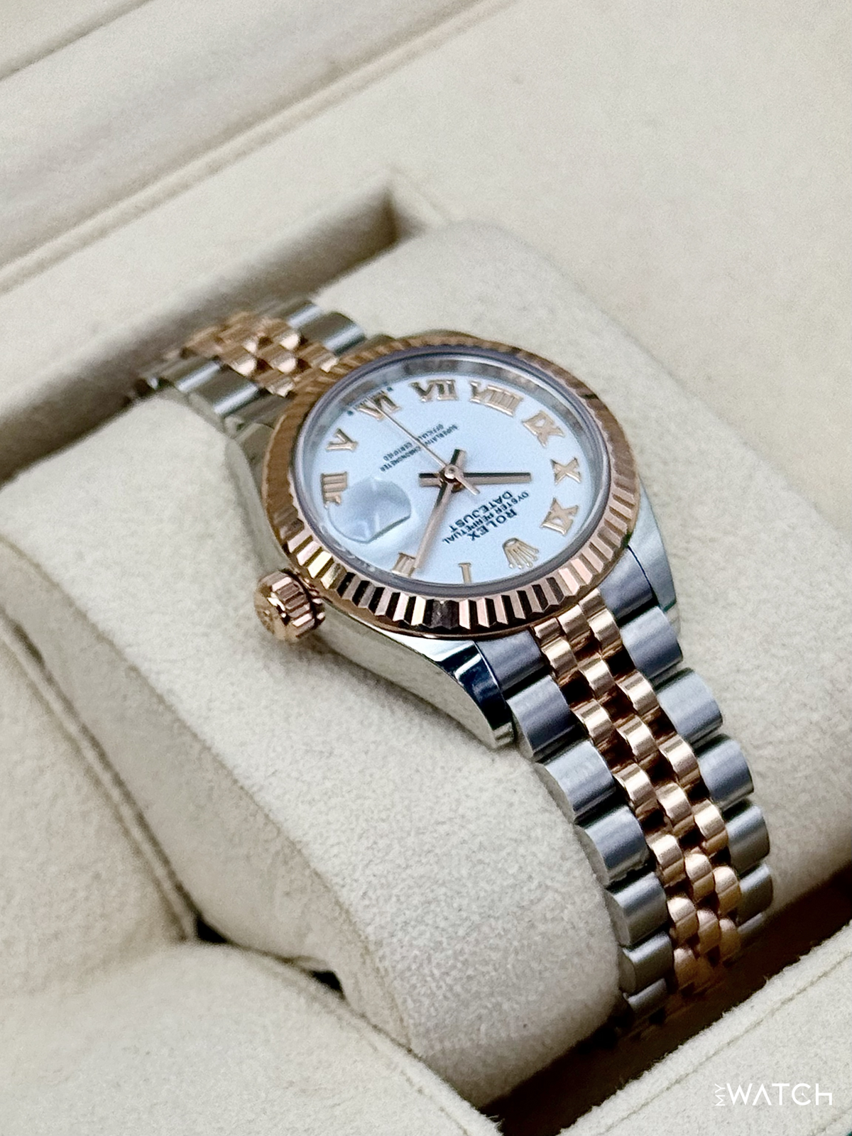 2023 Rolex Lady-Datejust 28mm 279171 Two-Tone Jubilee White Dial