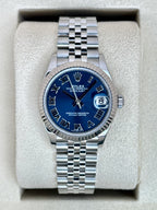 2025 Rolex Datejust 31mm 278274 Stainless Steel Jubilee Blue Dial