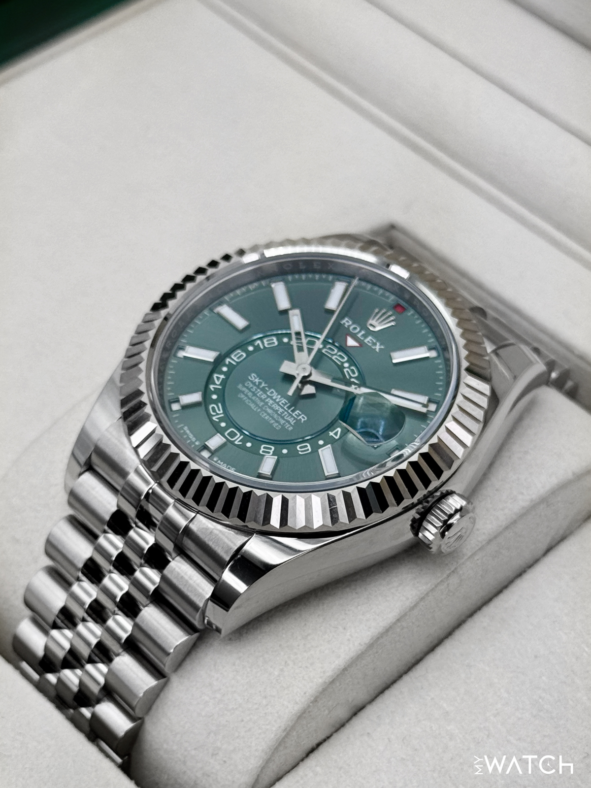 NEW 2026 Rolex Sky-Dweller 42mm 336934 Jubilee Green Dial (STICKERED)