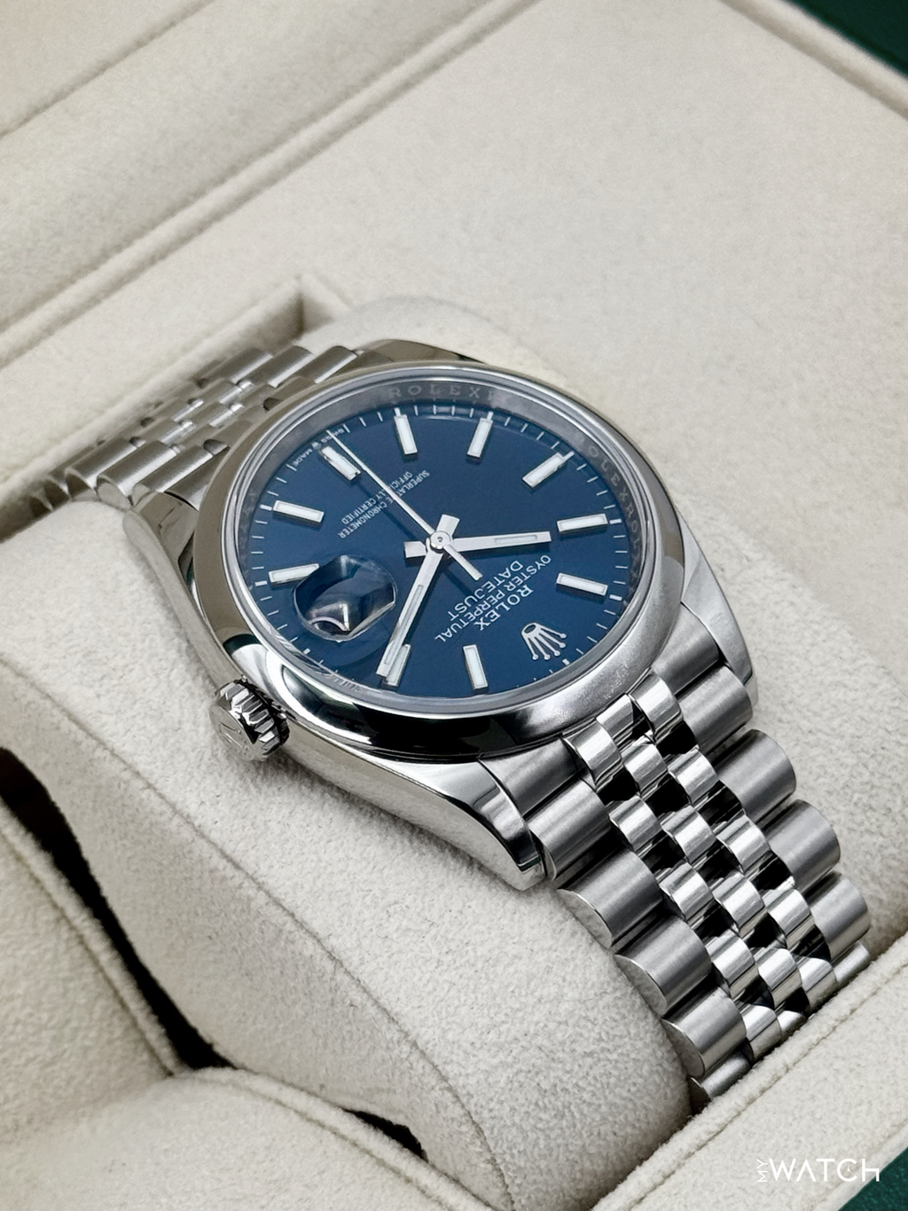 2024 Rolex Datejust 36mm 126200 Stainless Steel Jubilee Blue Dial