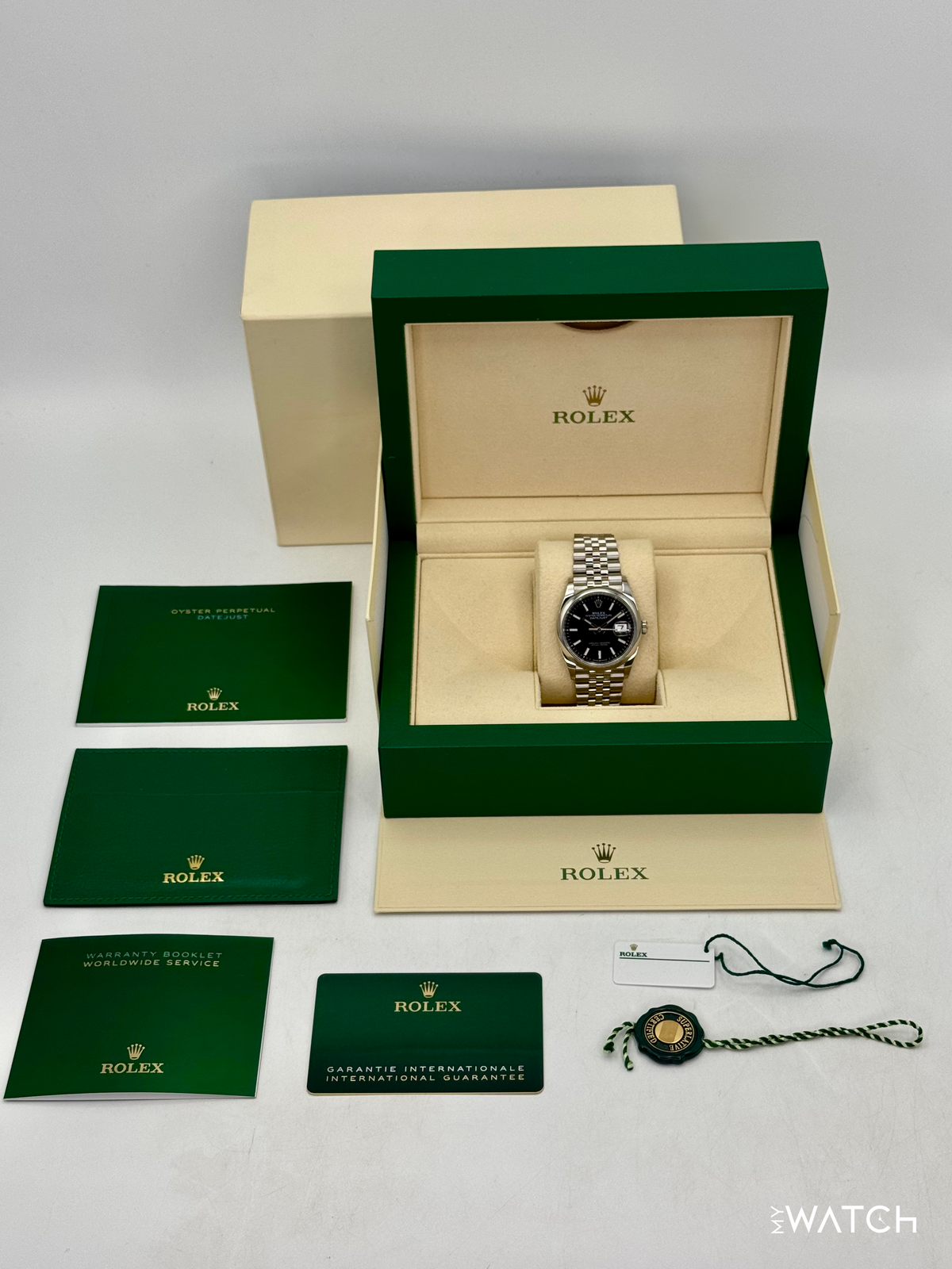 2024 Rolex Datejust 36mm 126200 Stainless Steel Jubilee Black Dial