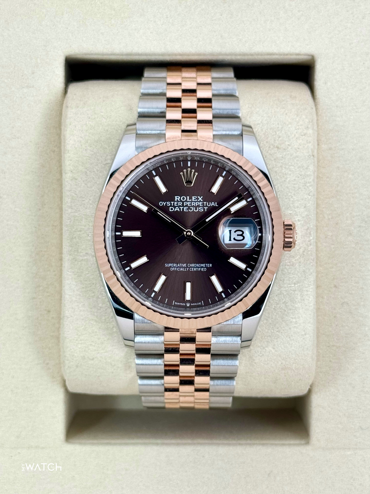 NEW 2026 Rolex Datejust 36mm 126231 Two-Tone Jubilee Chocolate Dial