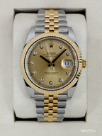 NEW 2026 Rolex Datejust 41mm 126333 Two-Tone Jubilee Champagne Diamond Dial