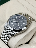 2023 Rolex Datejust 41mm 126300 Stainless Steel Jubilee Rhodium Dial