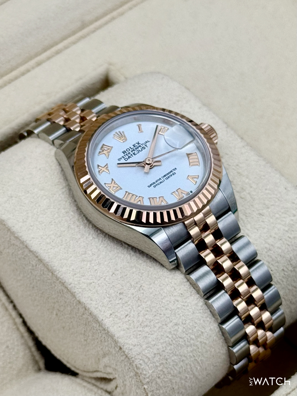 2023 Rolex Lady-Datejust 28mm 279171 Two-Tone Jubilee White Dial