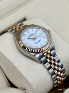 2023 Rolex Lady-Datejust 28mm 279171 Two-Tone Jubilee White Dial