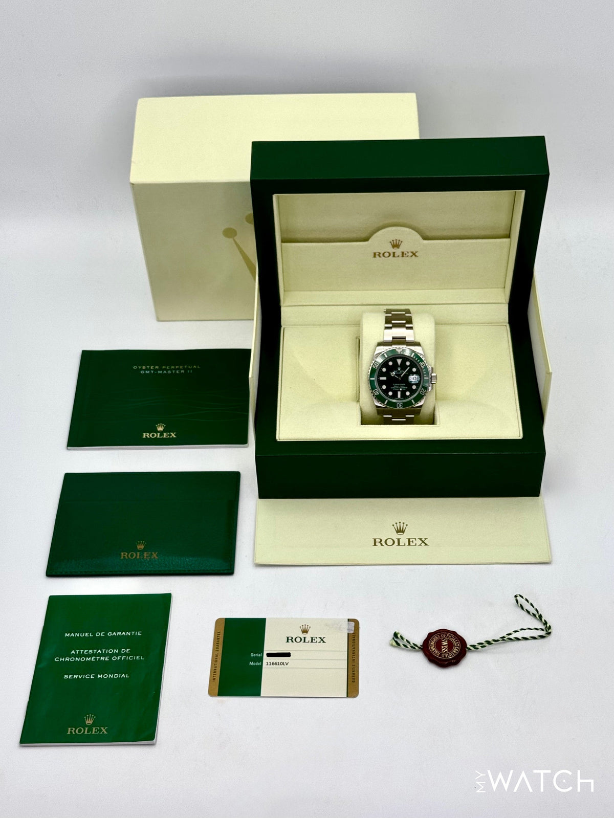 2015 Rolex Submariner “Hulk” 40mm 116610LV Green Dial