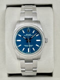 NEW 2026 Rolex Oyster Perpetual 34mm 124200 Stainless Steel Med Blue Dial
