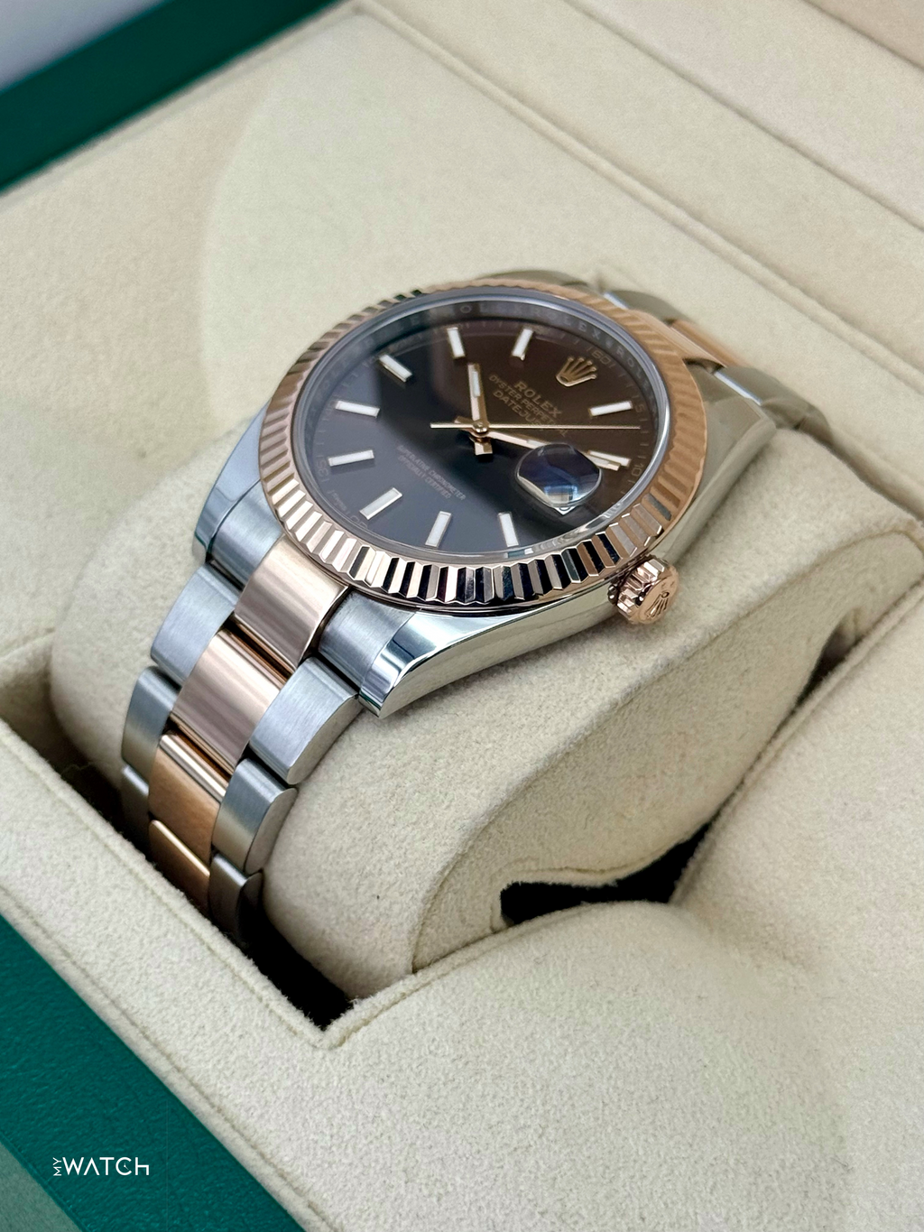 2017 Rolex Datejust 41mm 126331 Two-Tone Rose Gold Chocolate Dial