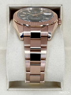 2019 Rolex Sky-Dweller 42mm 326935 Rose Gold Oyster Rhodium Dial