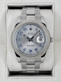 2010 Rolex Datejust II 41mm 116334 Stainless Steel Oyster Silver Dial