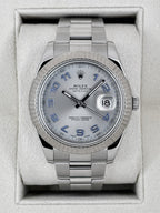 2010 Rolex Datejust II 41mm 116334 Stainless Steel Oyster Silver Dial