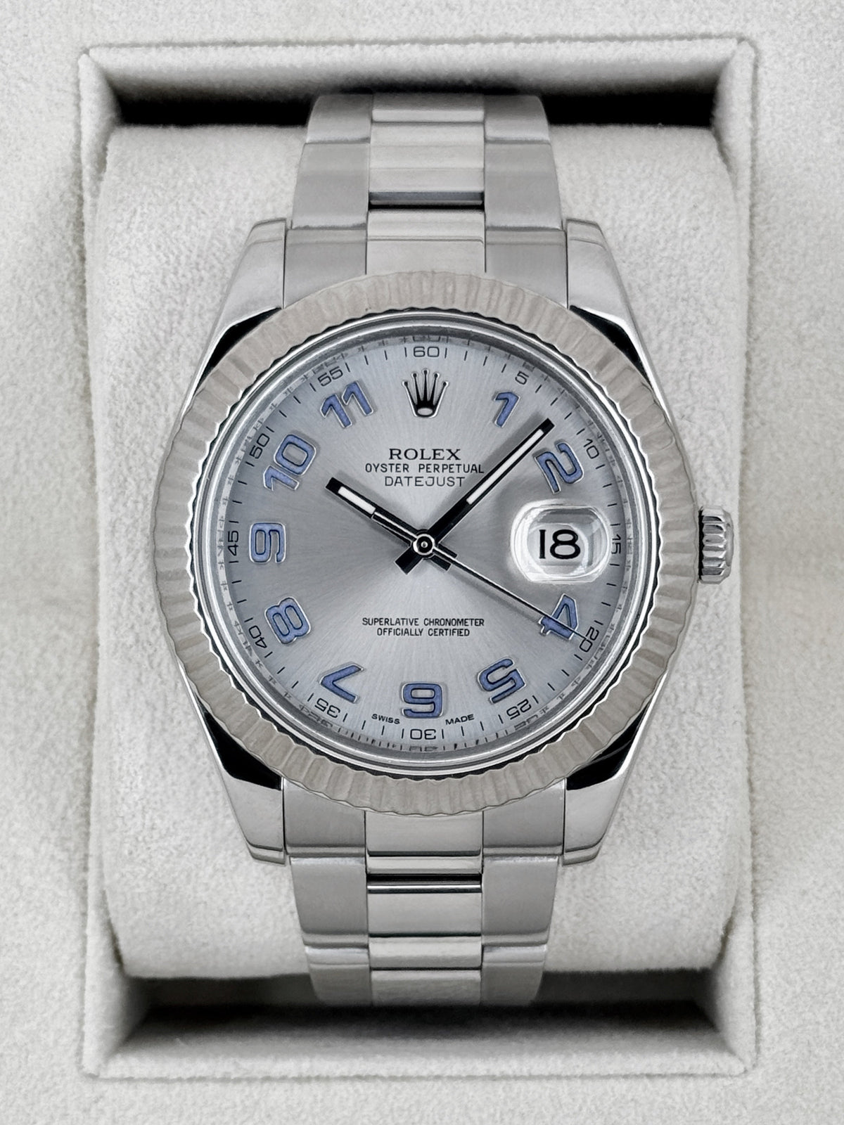 2010 Rolex Datejust II 41mm 116334 Stainless Steel Oyster Silver Dial