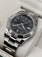2003 Rolex Datejust II 41mm 116334 Stainless Steel Oyster Black Dial
