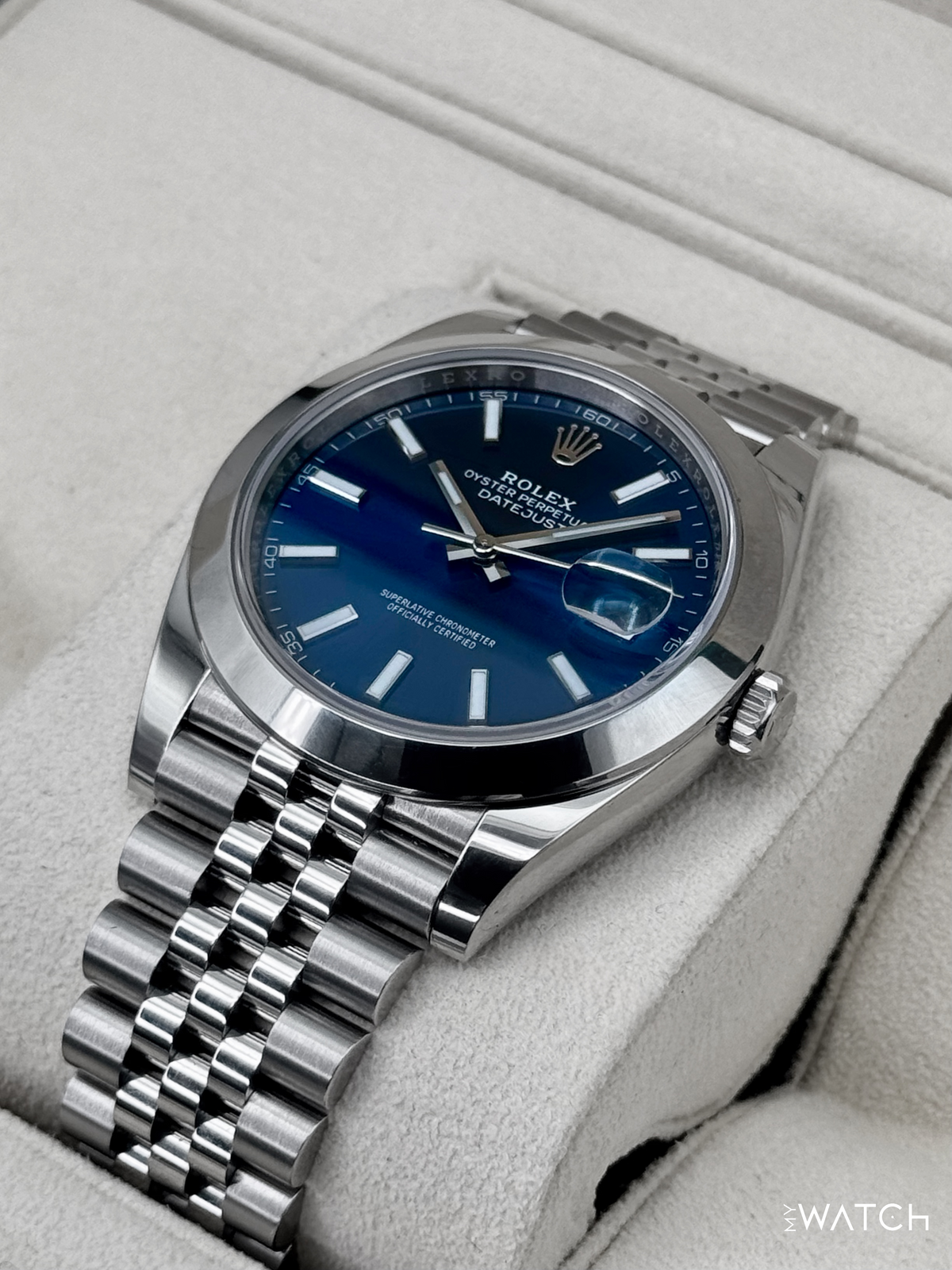 NEW 2023 Rolex Datejust 41mm 126300 Stainless Steel Jubilee Blue Dial
