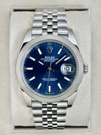 2019 Rolex Datejust 41mm 126300 Stainless Steel Jubilee Blue Dial