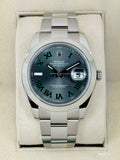 2021 Rolex Datejust 41mm 126300 Stainless Steel Oyster Wimbledon Dial