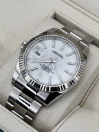 2022 Rolex Datejust 41mm 126334 Stainless Steel Oyster White Dial