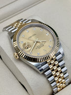 2025 Rolex Datejust 41mm 126333 Two-Tone Jubilee Champagne Diamond Dial