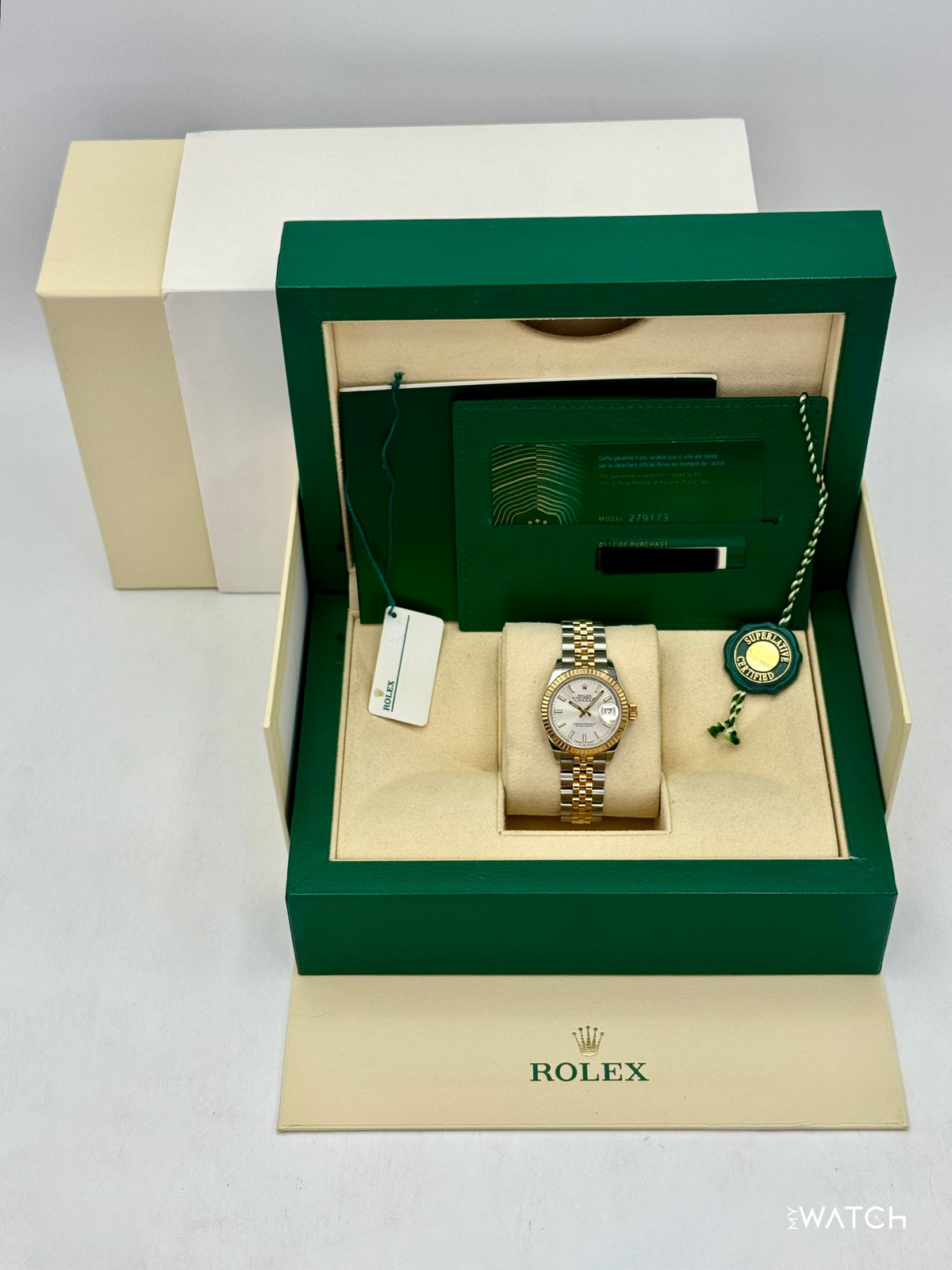 2020 Rolex Lady Datejust 28mm 279173 Two-Tone Jubilee Silver Dial