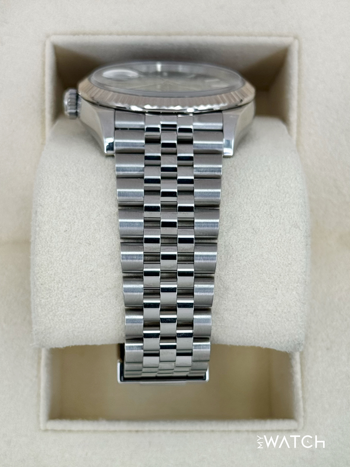 2023 Rolex Datejust 36mm 126234 Stainless Steel Jubilee Green Palm Motif Dial
